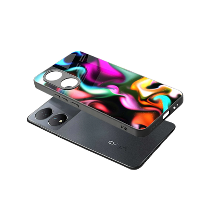 Aurora Glow sleek Vivo-y100 cover with tempered glass back and TPU edges