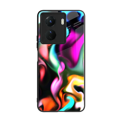 Aurora Glow back phone cover | glass case for vivo y16