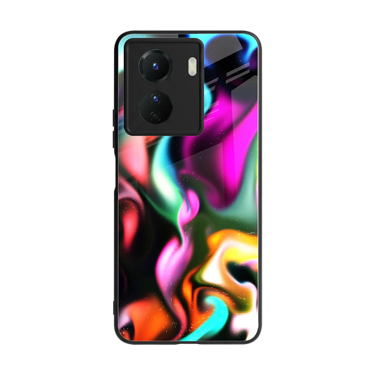 Aurora Glow back phone cover | glass case for vivo y16
