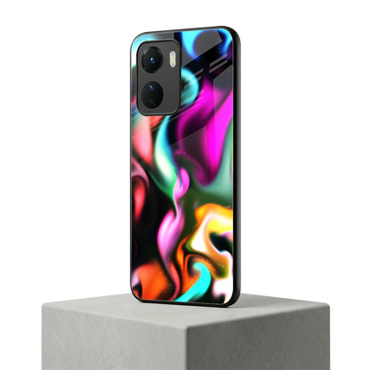Aurora Glow vivo y16 mobile cover | shockproof glass phone case
