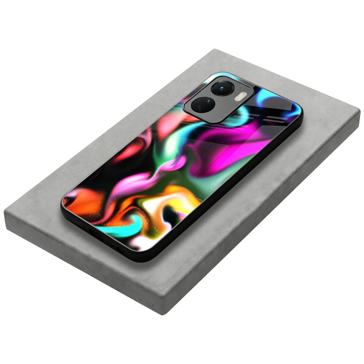Aurora Glow stylish phone case for vivo y16 | glossy glass and slim fit