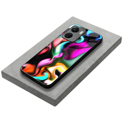 Aurora Glow stylish phone case for vivo y16 | glossy glass and slim fit