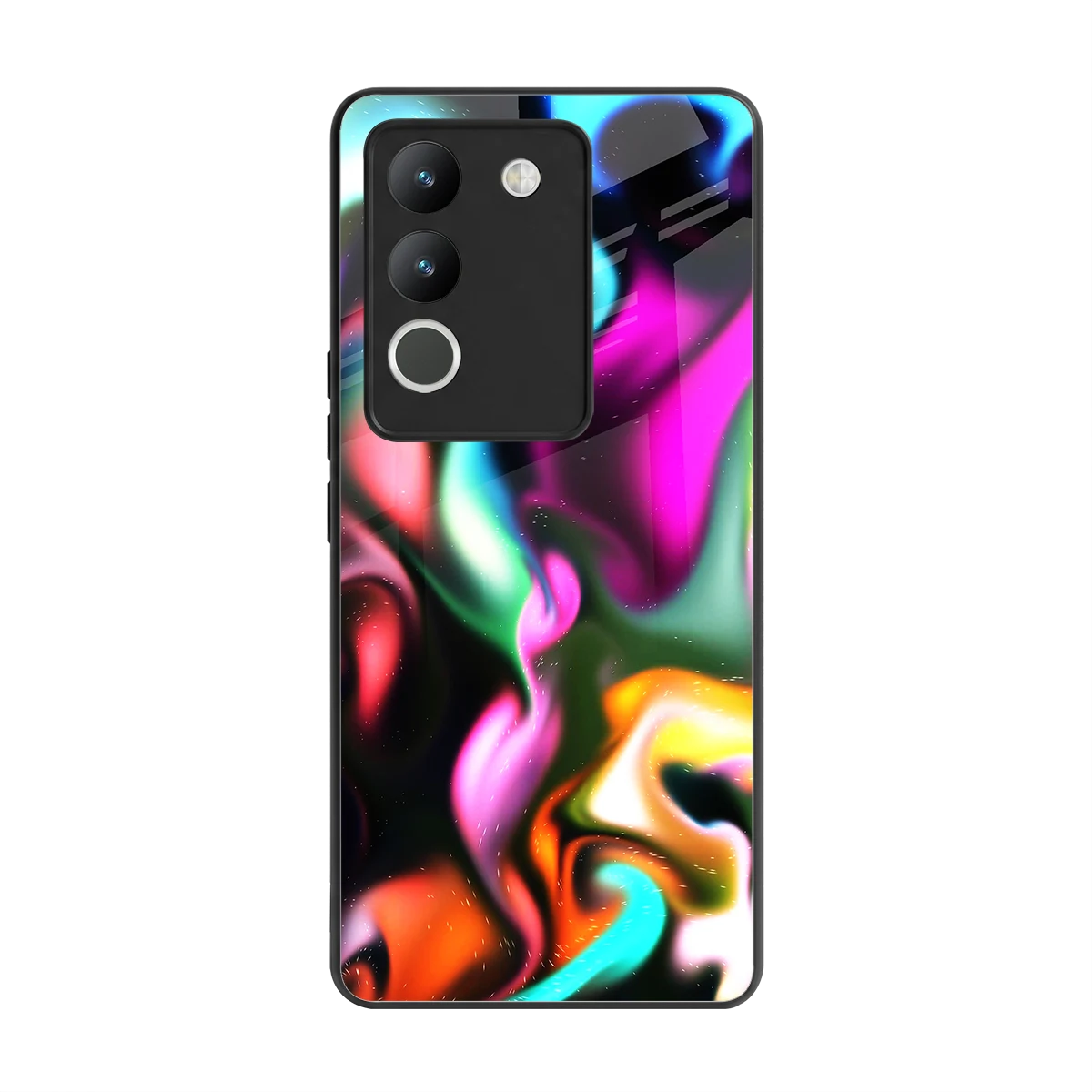 Aurora Glow back phone cover | glass case for vivo y200 5g