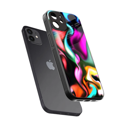 Aurora Glow sleek iphone 12 cover with tempered glass back and TPU edges