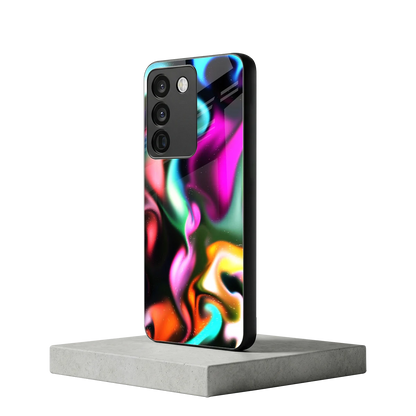 Aurora Glow vivo y200 5g mobile cover | shockproof glass phone case