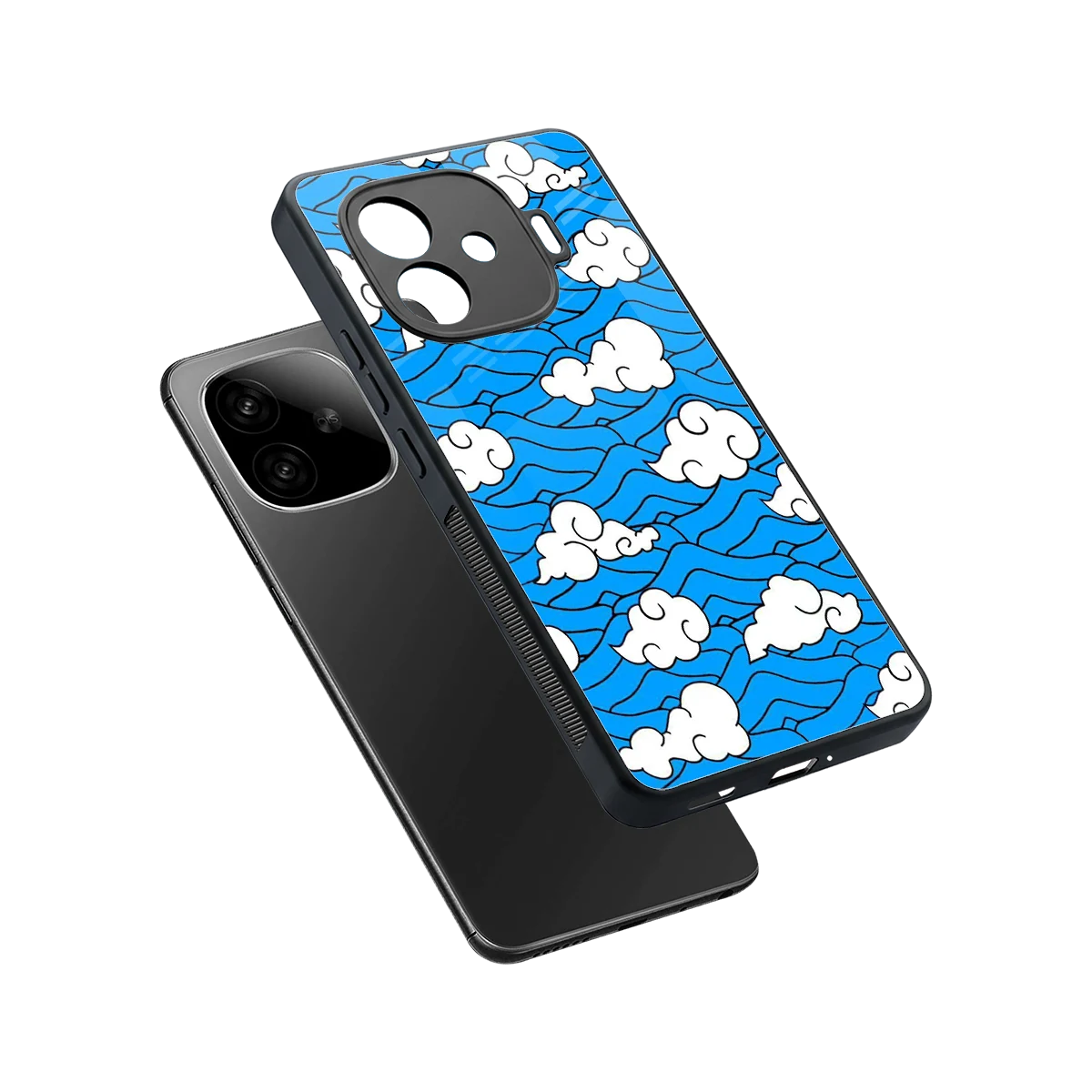 Azure Dreams sleek iqoo neo 10r 5g cover with tempered glass back and TPU edges