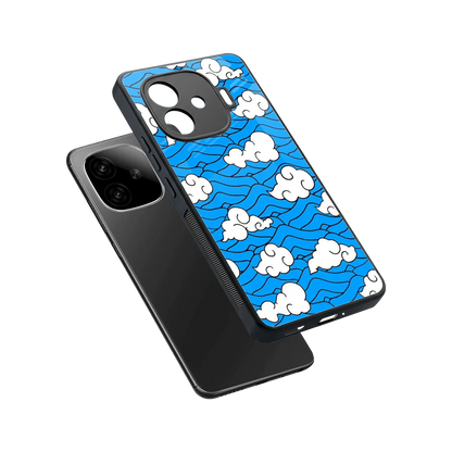 Azure Dreams sleek iqoo neo 10r 5g cover with tempered glass back and TPU edges
