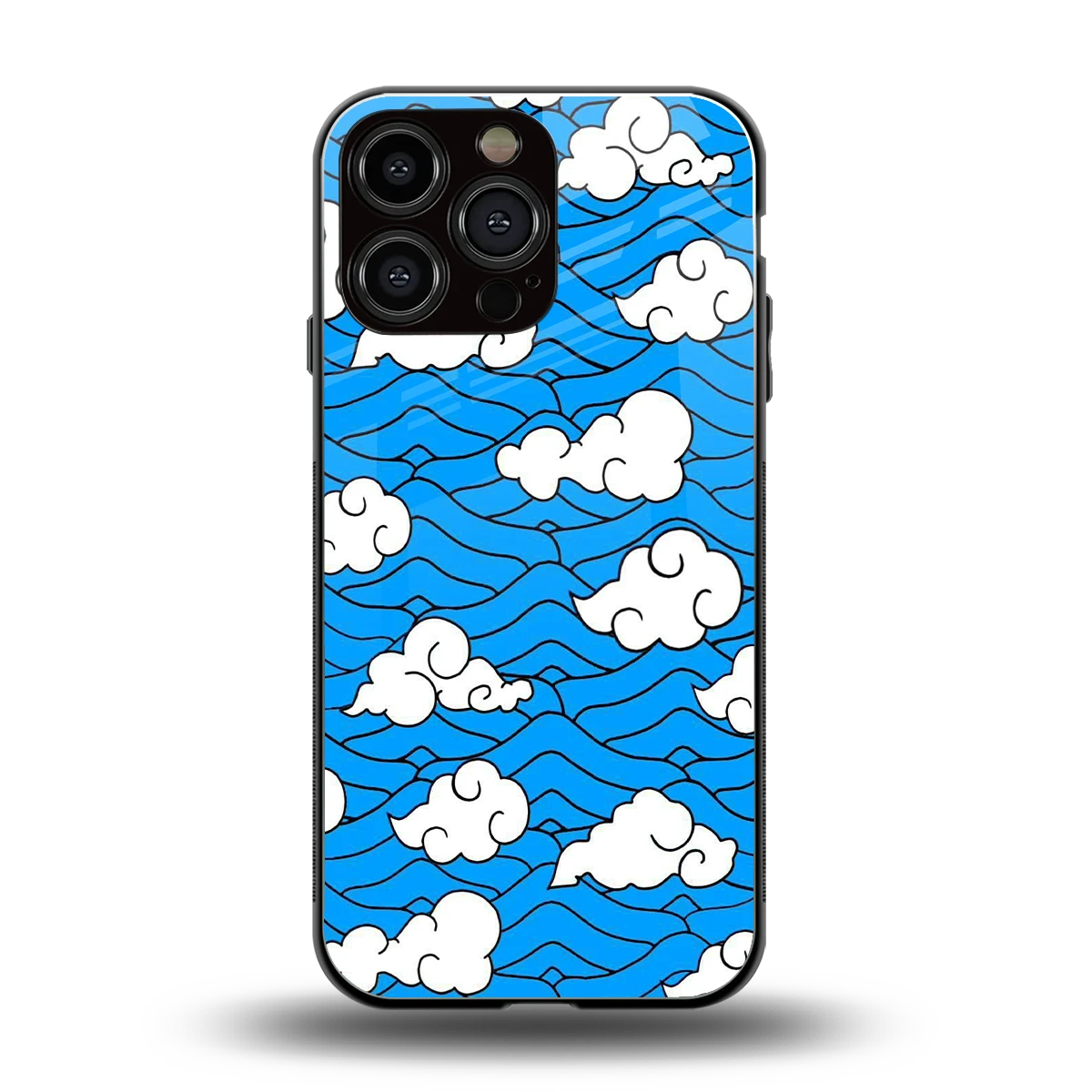 Azure Dreams back phone cover | glass case for iphone 15 pro max