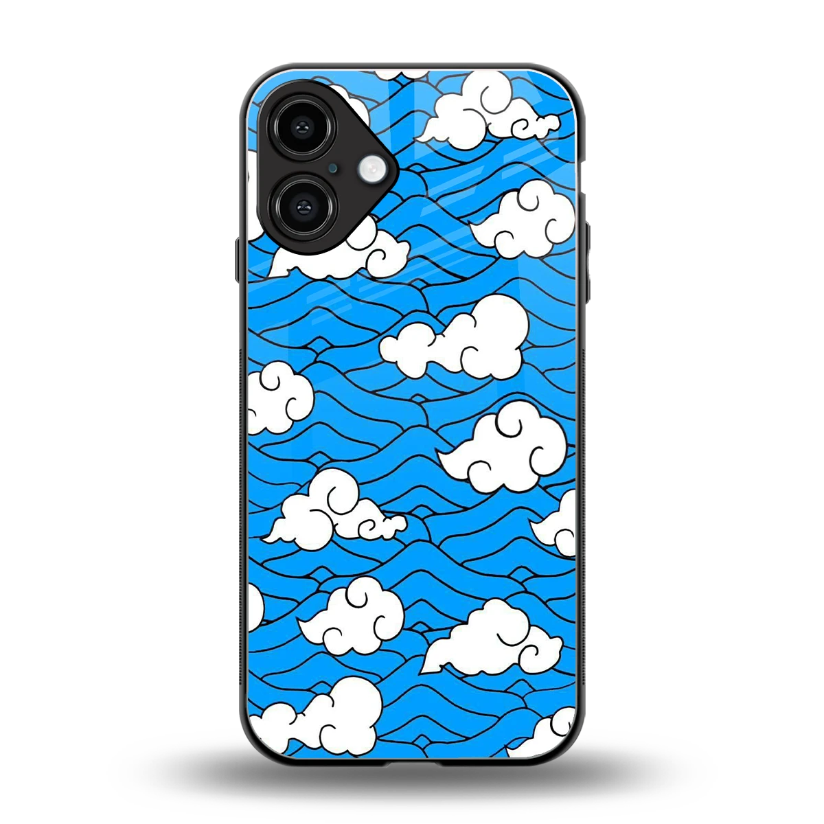 Azure Dreams back phone cover | glass case for iphone 16 plus
