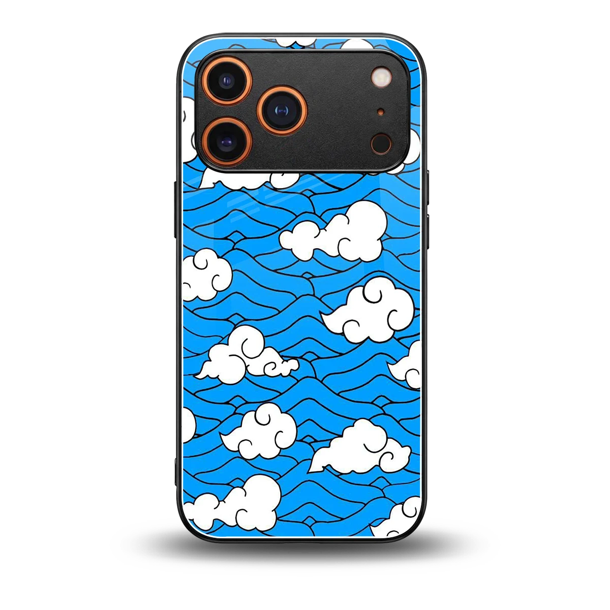 Azure Dreams back phone cover | glass case for iphone 17 pro