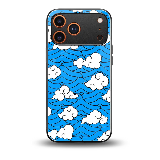 Azure Dreams back phone cover | glass case for iphone 17 pro max