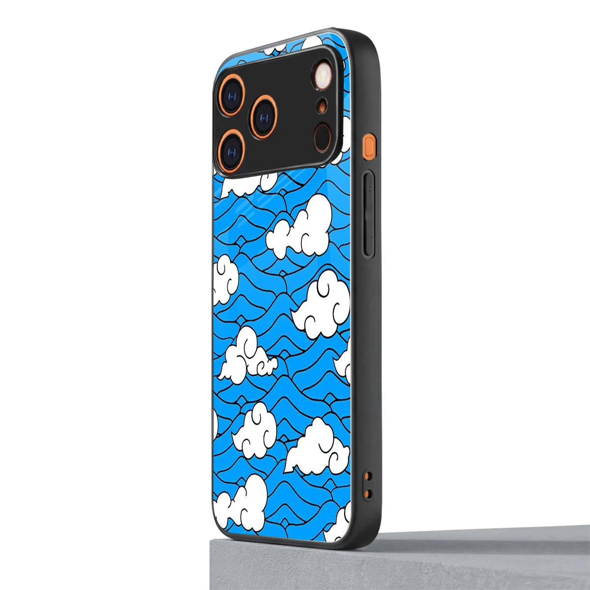 Azure Dreams iphone 17 pro mobile cover | shockproof glass phone case