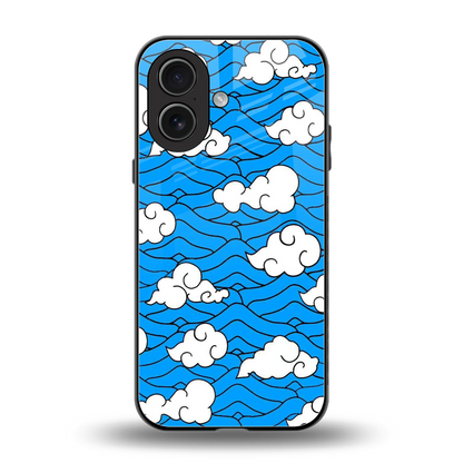 Azure Dreams back phone cover | glass case for iphone 17