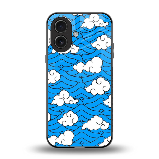 Azure Dreams back phone cover | glass case for iphone 17