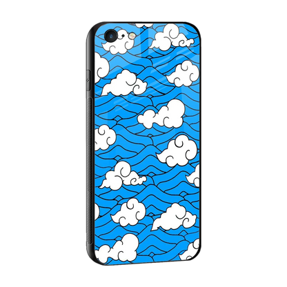 Azure Dreams sleek iphone 6s plus cover with tempered glass back and TPU edges