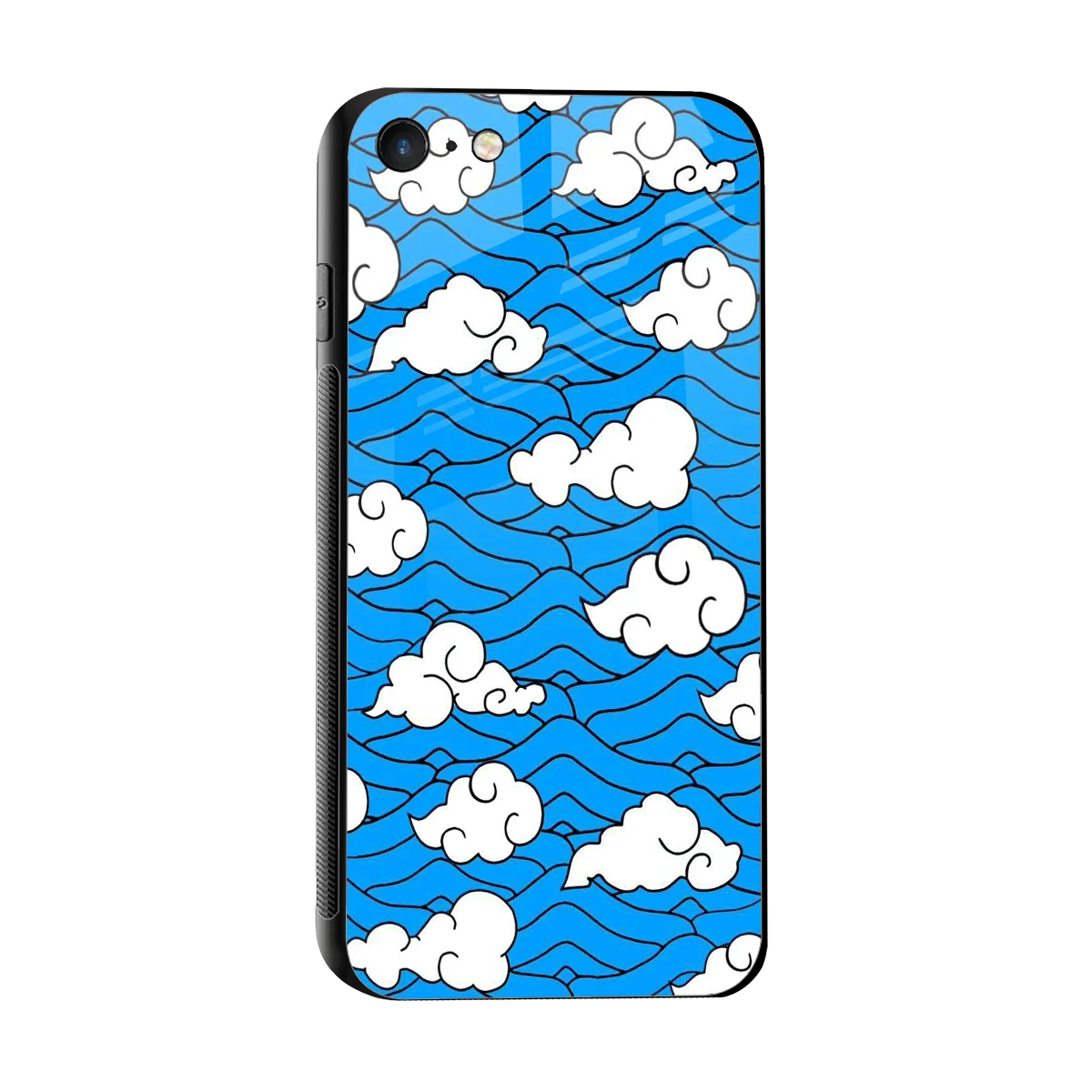 Azure Dreams sleek iphone 7 cover with tempered glass back and TPU edges
