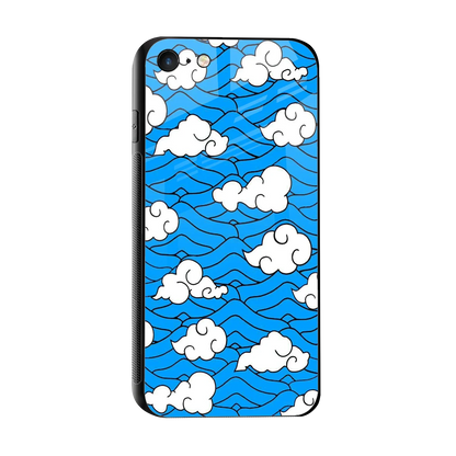 Azure Dreams sleek iphone 7 cover with tempered glass back and TPU edges