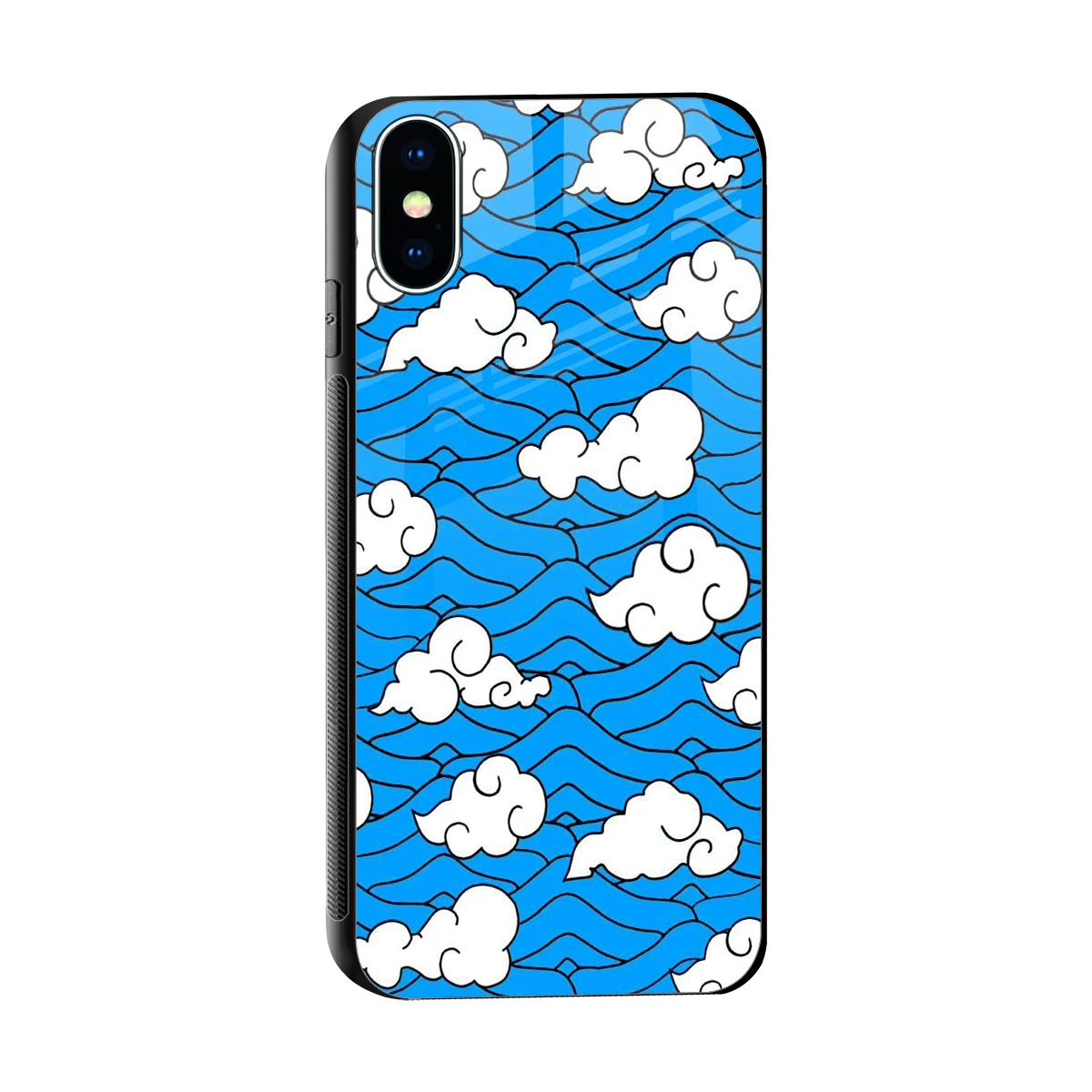 Azure Dreams sleek iphone x cover with tempered glass back and TPU edges