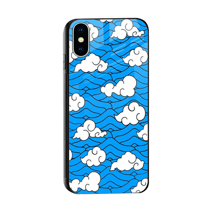 Azure Dreams sleek iphone x cover with tempered glass back and TPU edges