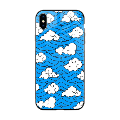 Azure Dreams back phone cover | glass case for iphone xs max