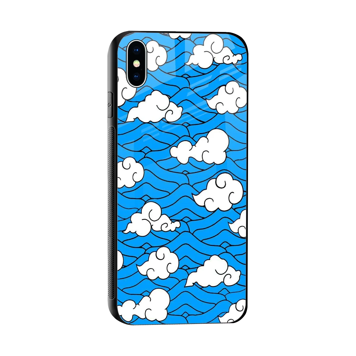 Azure Dreams sleek iphone xs max cover with tempered glass back and TPU edges