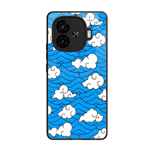 Azure Dreams back phone cover | glass case for iqoo neo 10r 5g