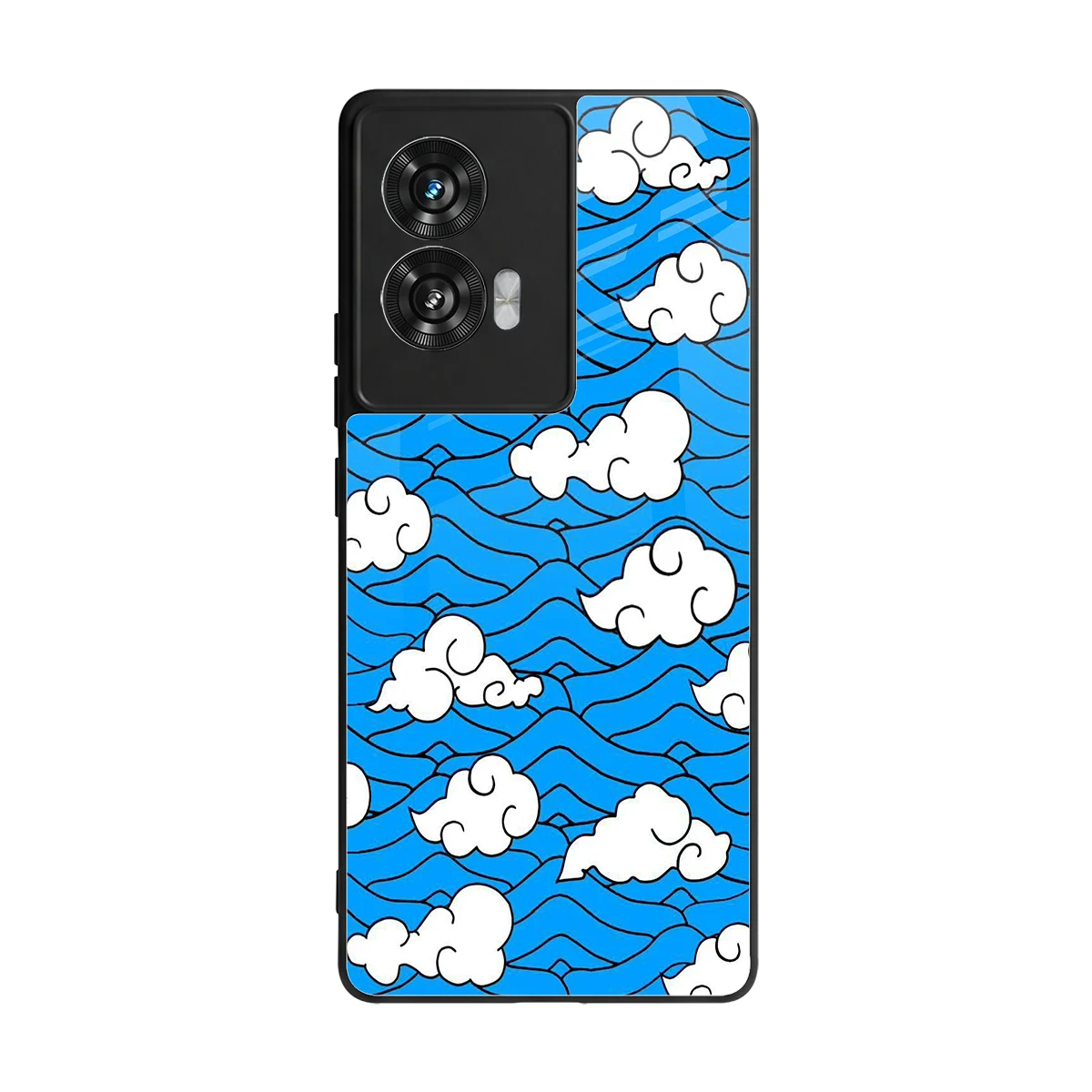 Azure Dreams back phone cover | glass case for motorola edge 50 fusion