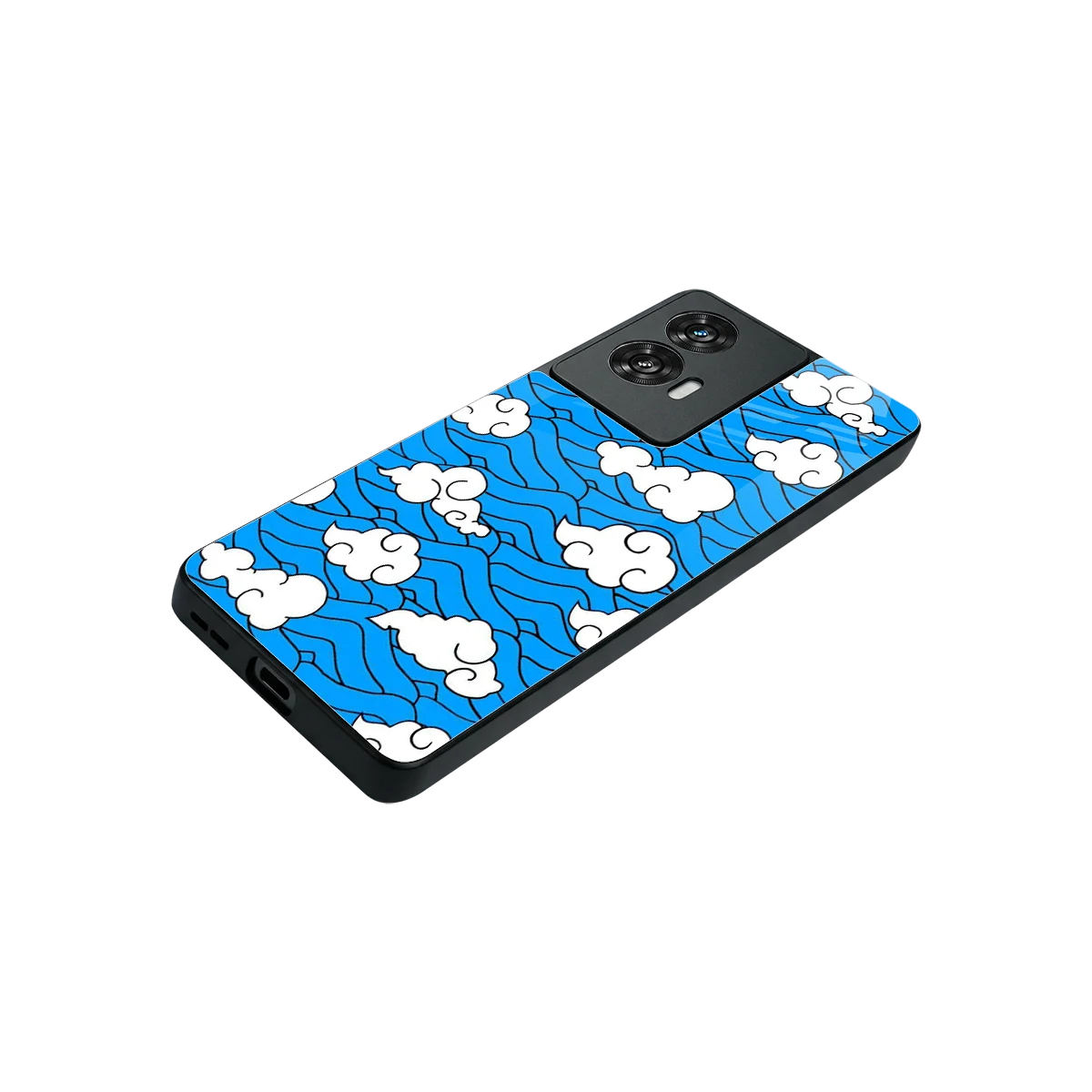 Azure Dreams stylish phone case for motorola edge 50 fusion | glossy glass and slim fit