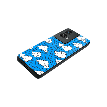 Azure Dreams stylish phone case for motorola edge 50 fusion | glossy glass and slim fit
