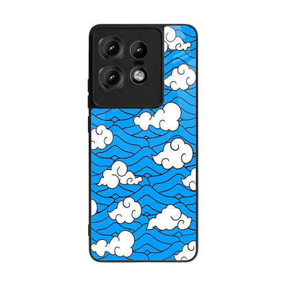 Azure Dreams back phone cover | glass case for motorola edge 50 pro