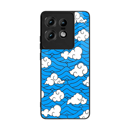 Azure Dreams back phone cover | glass case for motorola edge 50 pro