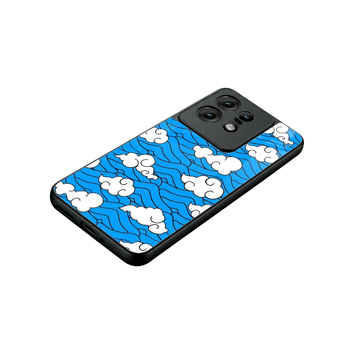 Azure Dreams stylish phone case for motorola edge 50 pro | glossy glass and slim fit