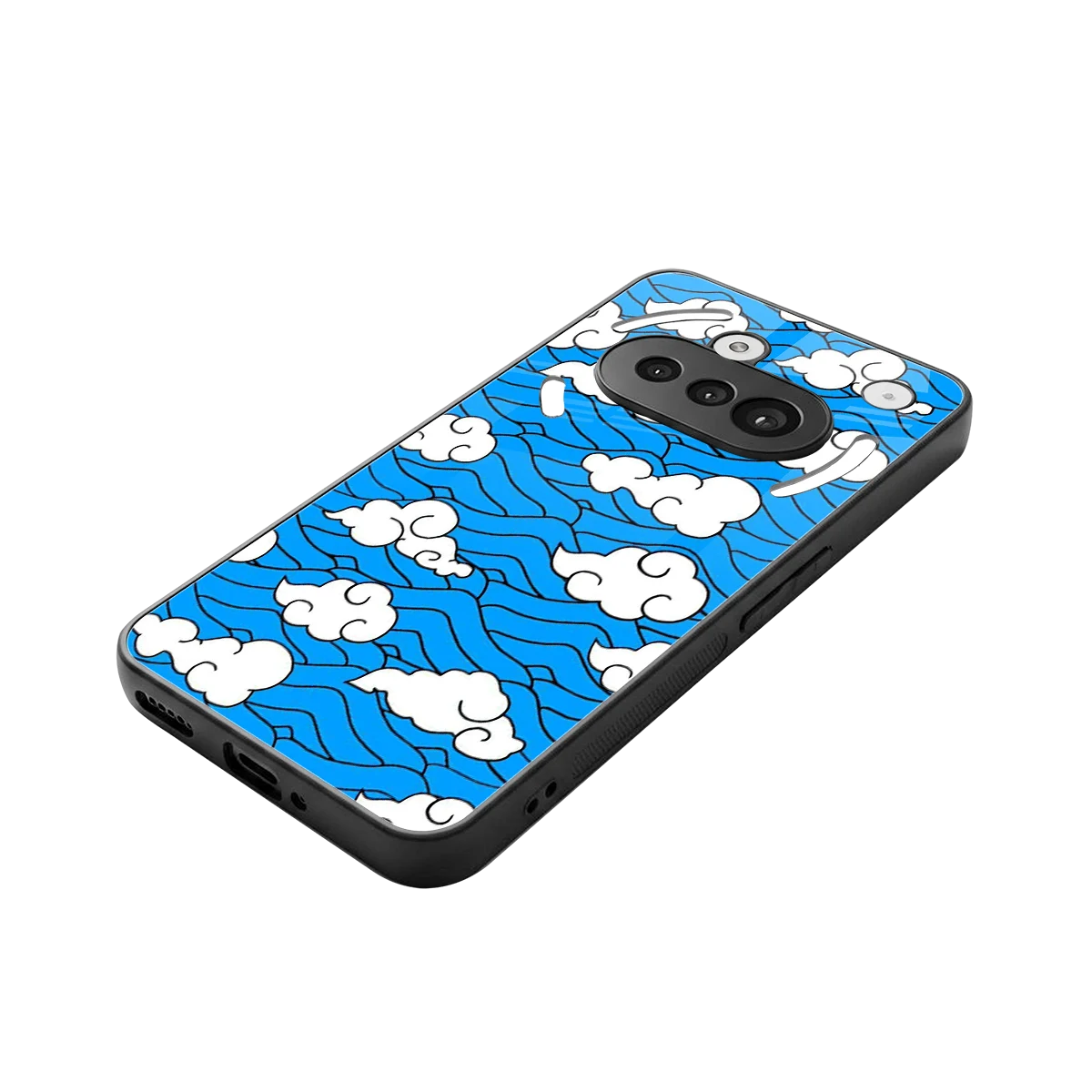 Azure Dreams stylish phone case for nothing phone 3a | glossy glass and slim fit