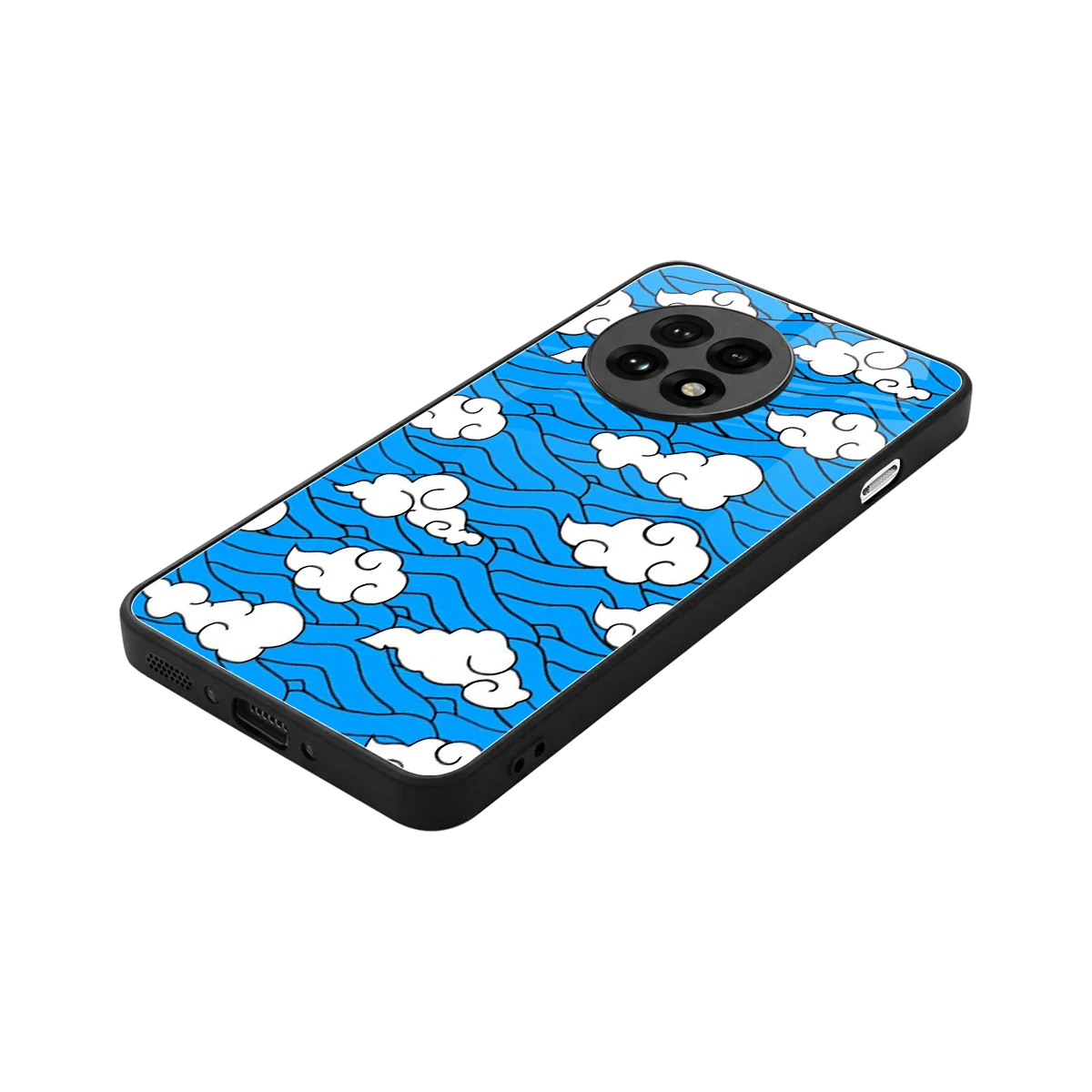Azure Dreams stylish phone case for oneplus 13r | glossy glass and slim fit