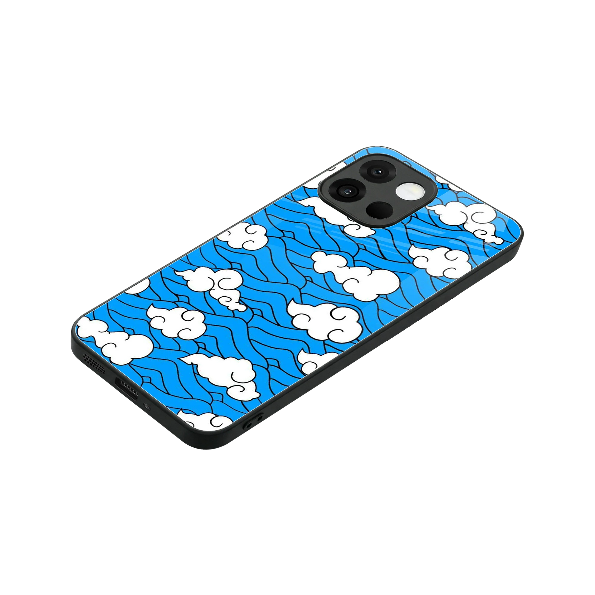 Azure Dreams stylish phone case for oneplus 13s | glossy glass and slim fit
