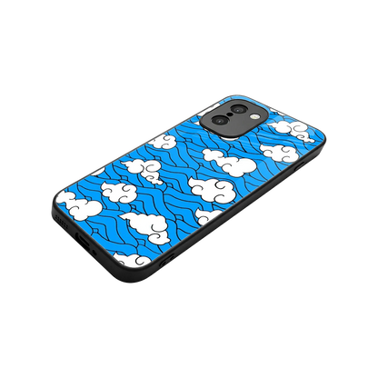 Azure Dreams stylish phone case for oneplus 15r | glossy glass and slim fit
