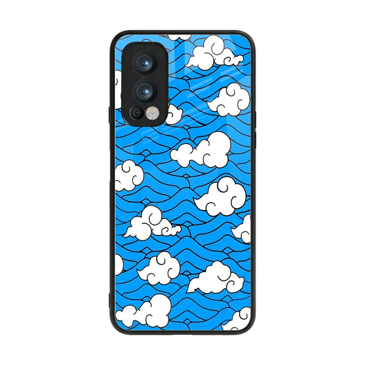 Azure Dreams back phone cover | glass case for oneplus nord 2