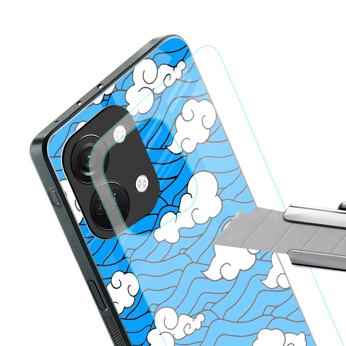 Azure Dreams stylish phone case for oneplus nord 3 | glossy glass and slim fit