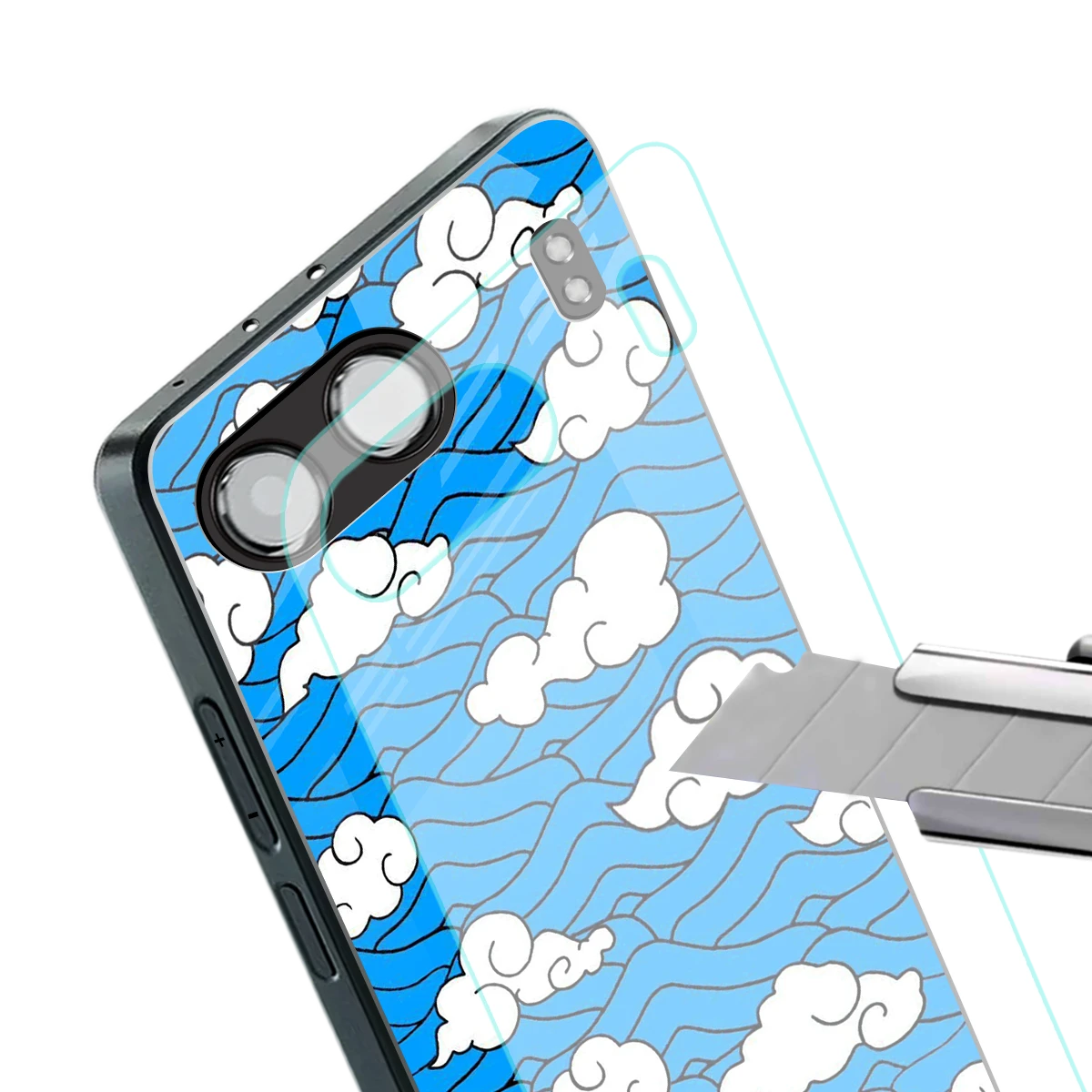 Azure Dreams stylish phone case for oneplus nord 4 | glossy glass and slim fit