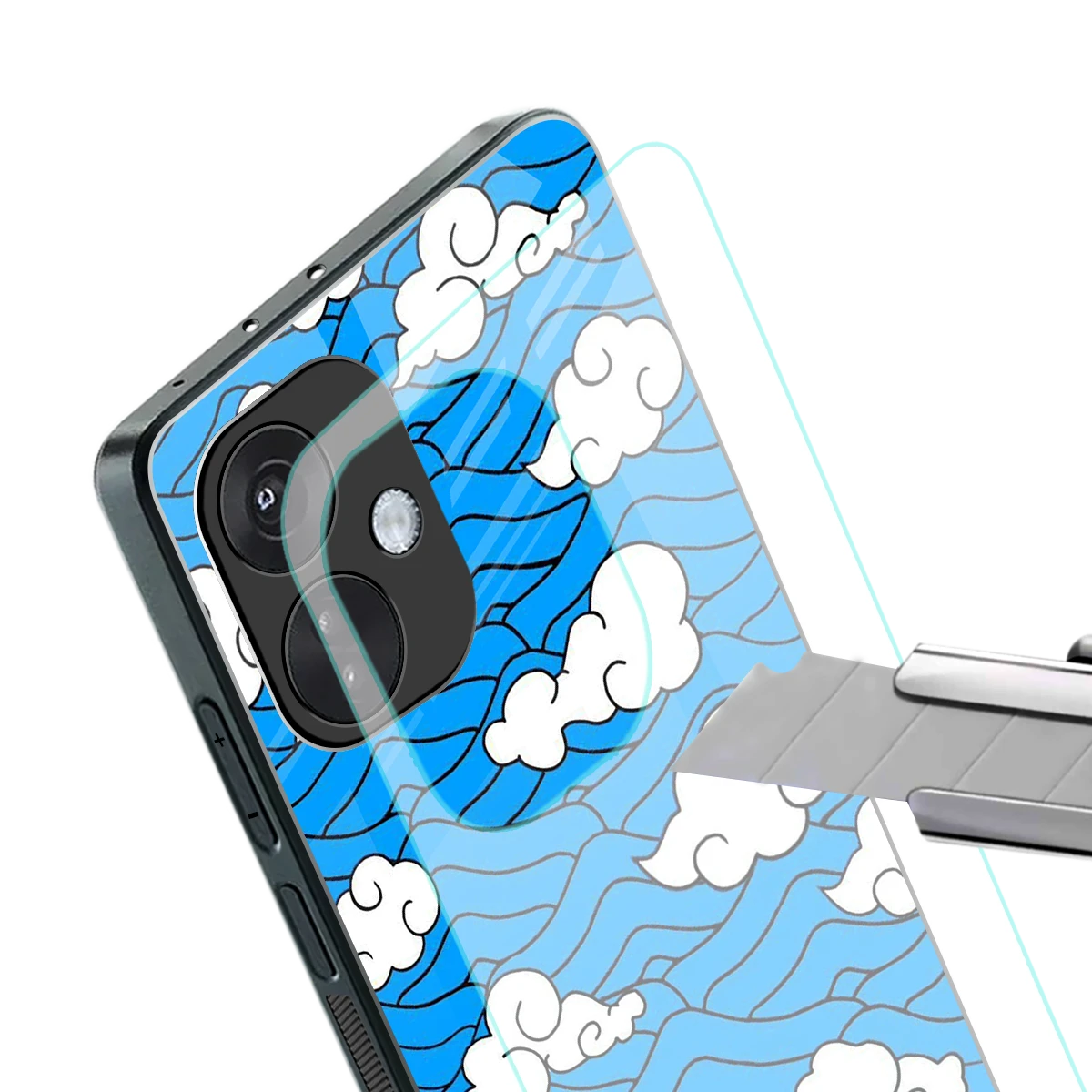 Azure Dreams stylish phone case for oneplus nord ce 3 | glossy glass and slim fit