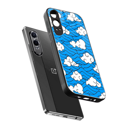 Azure Dreams sleek oneplus nord ce 4 lite cover with tempered glass back and TPU edges