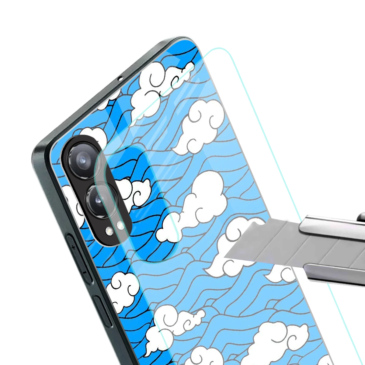 Azure Dreams stylish phone case for oneplus nord ce 4 lite | glossy glass and slim fit