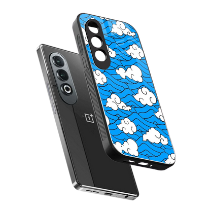 Azure Dreams sleek oneplus nord ce 4 cover with tempered glass back and TPU edges