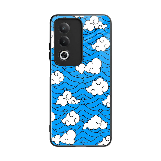 Azure Dreams back phone cover | glass case for oppo a3 pro