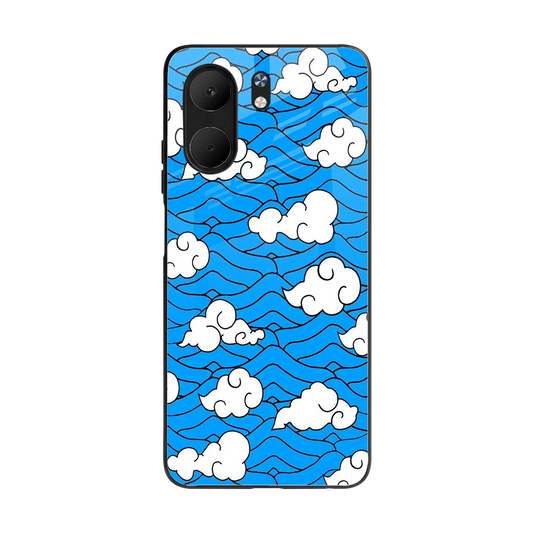 Azure Dreams back phone cover | glass case for oppo a5x 5g