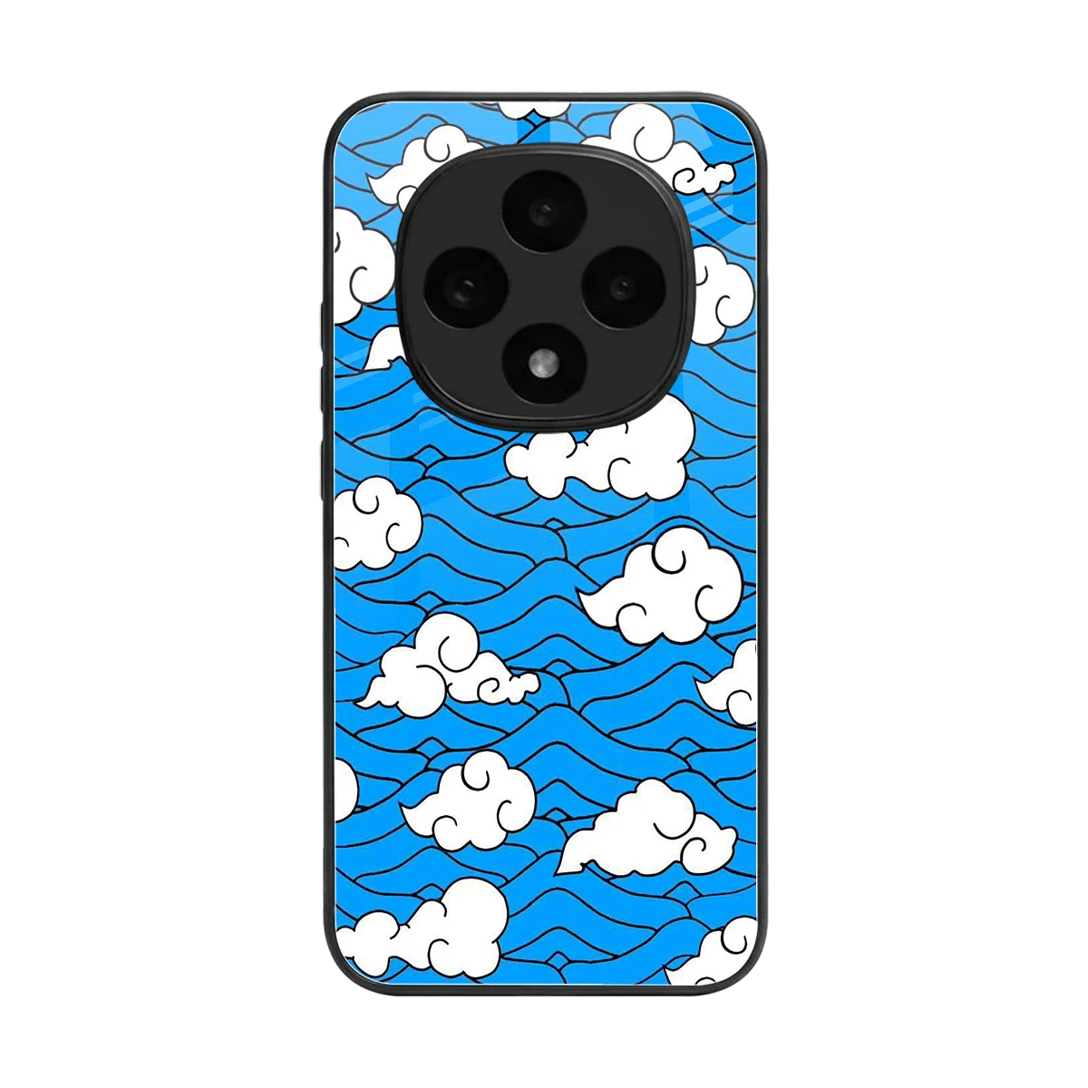 Azure Dreams back phone cover | glass case for oppo f31 pro 5g