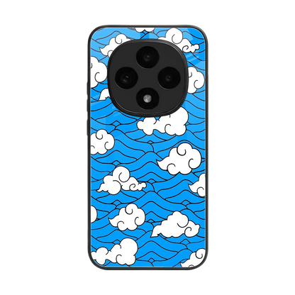 Azure Dreams back phone cover | glass case for oppo f31 pro 5g