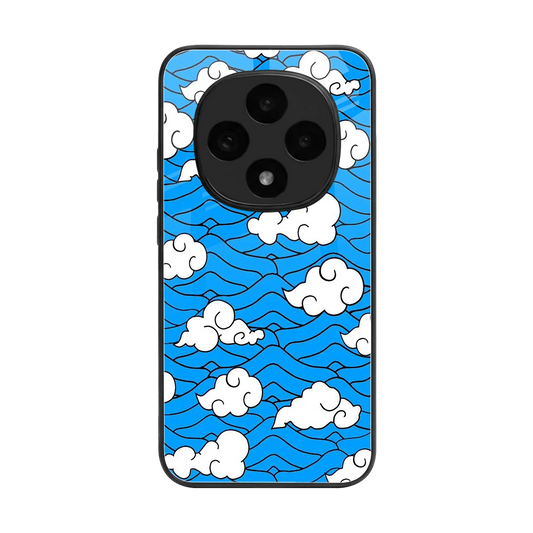 Azure Dreams back phone cover | glass case for oppo f31 pro 5g
