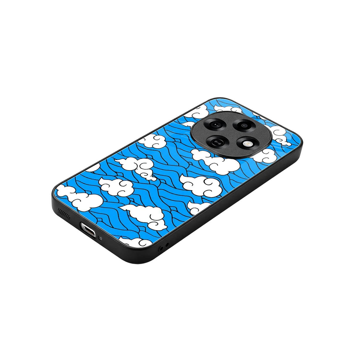 Azure Dreams stylish phone case for oppo f31 pro 5g | glossy glass and slim fit
