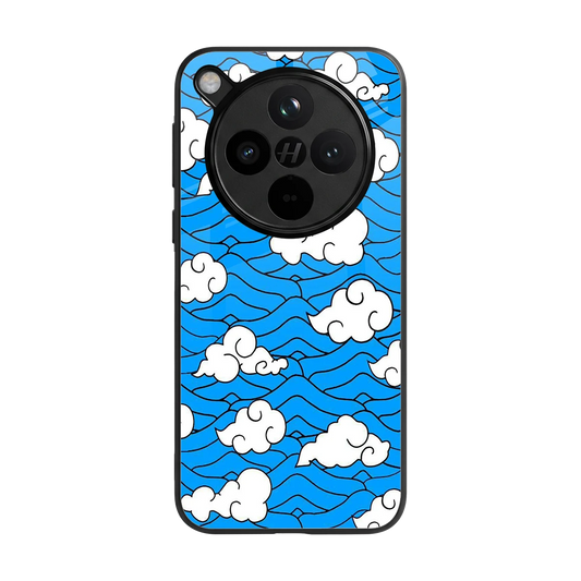 Azure Dreams back phone cover | glass case for oppo find x8